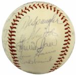 1963 Houston Colt .45s Team Signed ONL (Giles) Baseball w/ 25 Sigs. - JSA 