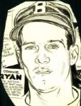 1946-72 Boston / Milwaukee / Atlanta Braves The Sporting News Collection Archives Original Illustration Artwork (Sporting News Collection Hologram/MEARS LOA) Unique, 1:1 - Lot of 9