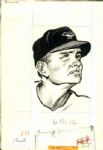 1954-65 Tom Phoebus Jim Dykes Billy Hitchcock Baltimore Orioles TSN Collection Archives Original Illustration Artwork (TSN Collection Hologram/MEARS LOA) Unique, 1:1 - Lot of 10