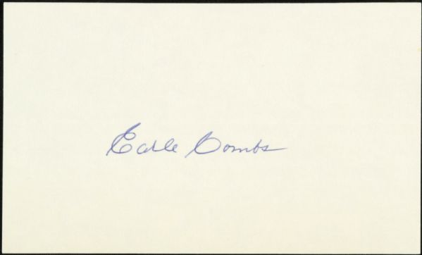 Earle Combs New York Yankees Signed Index Card Leadoff Hitter for Murders Row - JSA 