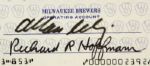1992 Bud Selig Milwaukee Brewers Signed Check With Two Full Olympic Baseball Tickets - JSA 