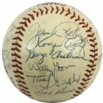 1969 San Diego Padres Team Signed Baseball Incl. 24 Sigs. With Sparky Anderson & Joe Niekro First Year of Padres - JSA 