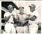 1958 Rogers Hornsby & Ernie Banks Chicago Cubs "Chicago Sun-Times" Original 8"x 10" Photo (Sun Times Hologram/MEARS Type 1 Photo LOA)