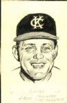 1906-68 Phiadelphia / Kansas City / Oakland Athletics The Sporting News Collection Archives Original Illustration Artwork (Sporting News Collection Hologram/MEARS LOA) Unique, 1:1 - Lot of 11