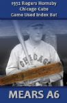 1932 Rogers Hornsby H&B Louisville Slugger Professional Model Team Index Bat - Chicago Cubs - St. Louis Cardinals (MEARS A6)
