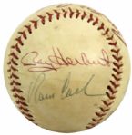 1970s to 80s Detroit Tigers Multi Signed Baseball w/ Norm Cash Signature - JSA 