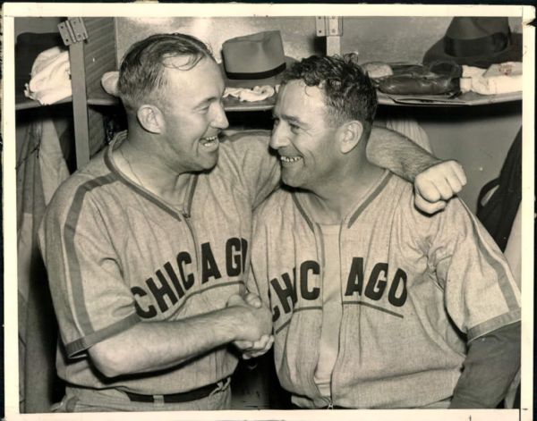 1938 Gabby Hartnett Charley Root Chicago Cubs "The Chicago Sun-Times Archives" Original Photo (Chicago Sun-Times Hologram/MEARS Photo LOA)
