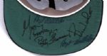New York Giants Team Signed Cap With Johnny Mize Signature Hoyt Wilhelm Bobby Thomson - MEARS LOA 