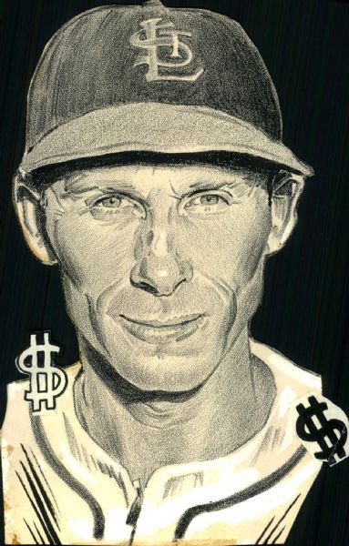 1939-59 St. Louis Browns St. Louis Cardinals "The Sporting News Collection Archives" Original Illustration Artwork (Sporting News Collection Hologram/MEARS LOA) Unique, 1:1 - Lot of 6