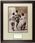 1947 Joe DiMaggio New York Yankees Signed Cut Display - JSA 
