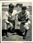 1948-50 circa Billy Cox and Spider Jorgensen Brooklyn Dodgers "The Sporting News Collection Archives" Original 7" x 9" Photo (Sporting News Collection Hologram/MEARS Photo LOA)