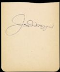 1950s - 60s Joe DiMaggio New York Yankees Vintage Signed Parchment - JSA 