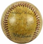 1937-39 Detroit Tigers Team Signed Baseball w/ Mickey Cochrane & Charlie Gehringer - JSA 