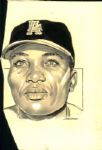 1956-67 Los Angeles Angels The Sporting News Collection Archives Original Illustration Artwork (Sporting News Collection Hologram/MEARS LOA) Unique, 1:1 - Lot of 9