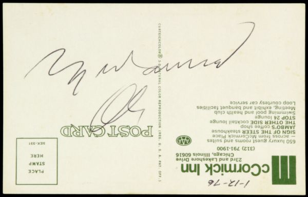 1976 Muhammad Ali Signed Postcard - JSA