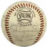 1963 Houston Colt .45s Team Signed ONL (Giles) Baseball w/ 25 Sigs. - JSA 