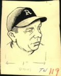 1906-68 Phiadelphia / Kansas City / Oakland Athletics The Sporting News Collection Archives Original Illustration Artwork (Sporting News Collection Hologram/MEARS LOA) Unique, 1:1 - Lot of 11