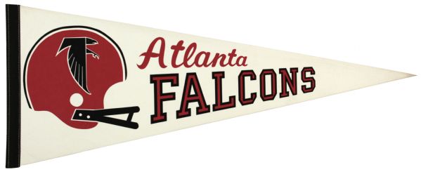 1970s-80s Atlanta Falcons Full Size Pennant 