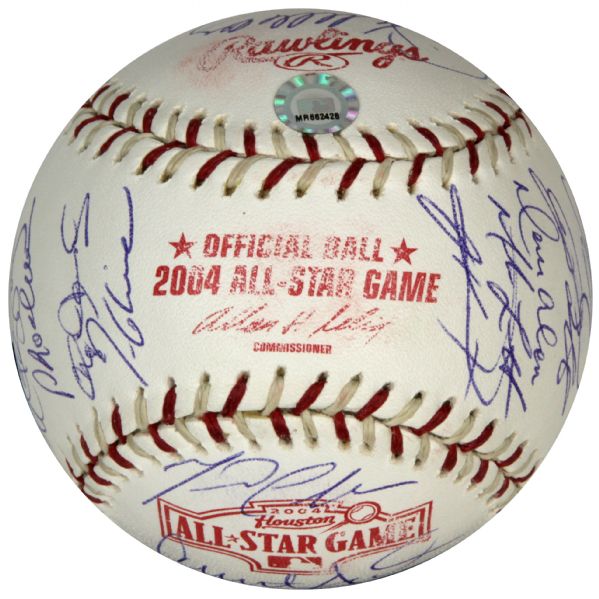 2004 National League All-Star Team Signed Baseball w/ MLB Hologram & Full JSA Letter Pujols Bonds Clemens