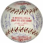 2004 National League All-Star Team Signed Baseball w/ MLB Hologram & Full JSA Letter Pujols Bonds Clemens