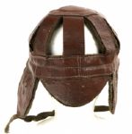 1910 Era  8 Spoke Leather Football Helmet 
