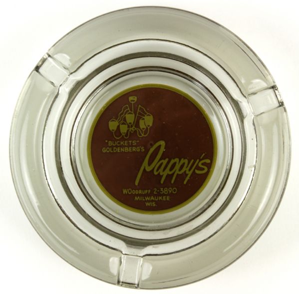 1960s Buckets Goldenberg Green Bay Packers Pappys Restaurant Ashtray