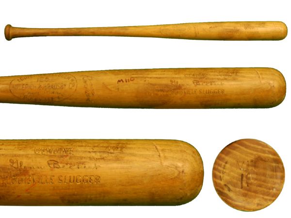 1965-67 Glen Beckert H&B Louisville Slugger Professional Model Game Used Bat - 1969 Chicago Cubs -  (MEARS A8.5) 
