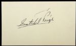 1970s Near Mint Satchel Paige St. Louis Browns Signed Index Card - JSA
