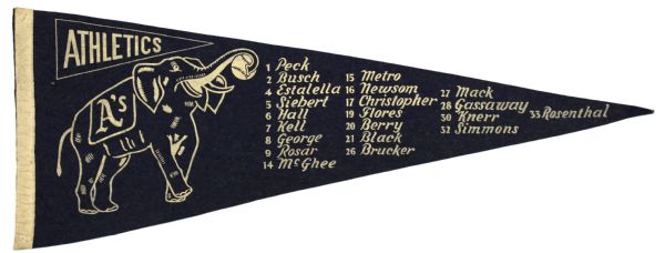 1945-46 Philadelphia As Full Size Scroll Pennant