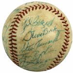 1976-79 Detroit Tigers Team Signed OAL Baseball 19 Sigs. - JSA 