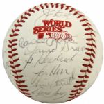 1982 St. Louis Cardinals Team Signed World Series Baseball w/ 28 Sigs. Incl. Darrell Porter Ozzie Smith - JSA 