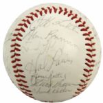 1982 St. Louis Cardinals Team Signed World Series Baseball w/ 28 Sigs. Incl. Darrell Porter Ozzie Smith - JSA 