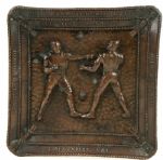 1910 Jack Johnson vs. Jim Jeffries Fight of the Century Ashtray Dated July 4, 1910 Historic Fight