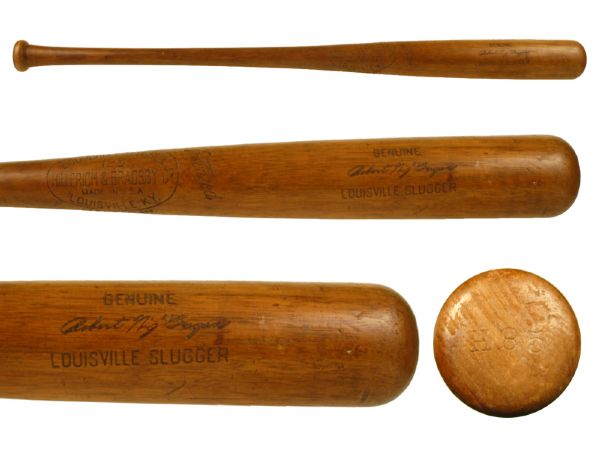 1954 Bobby Bragan H&B Louisville Slugger Professional Model Game Used Bat - Brooklyn Dodgers - Hollywood Stars PCL  (MEARS A8.5)