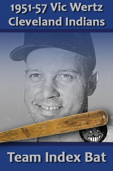 1951-57 Vic Wertz Adirondack Professional Model Team Index Game Bat - 1954 Cleveland Indians (MEARS  LOA)