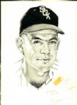 1954-65 Chicago White Sox The Sporting News Collection Archives Original Illustration Artwork (Sporting News Collection Hologram/MEARS LOA) Unique, 1:1 - Lot of 12