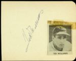 1950s - 60s Ted Williams Boston Red Sox Vintage Signed Parchment - JSA 