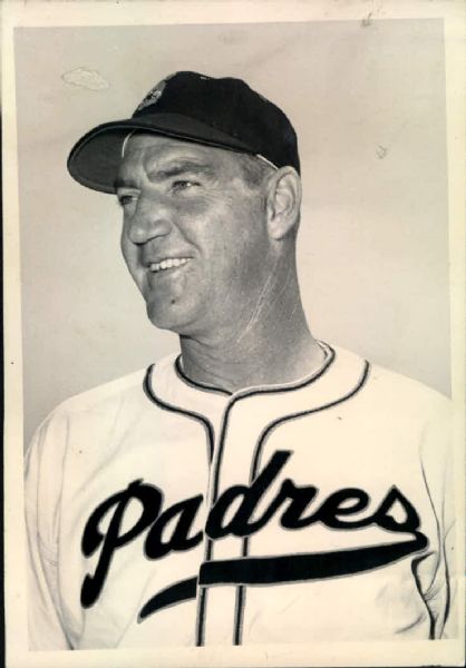 1950 Lyn Rowe San Diego Padres PCL "The Sporting News Colelction Archives" Original Photo (Sporting News Collection Hologram/MEARS Photo LOA)