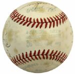 1981 New York Yankees Team Signed OAL (MacPhail) Baseball w/ 11 Sigs. Incl. Reggie Jackson Dave Winfield - JSA 