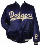 1956 Randy Jackson Game Worn Signed Brooklyn Dodgers Warmup Jacket - (MEARS LOA) 