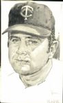 1962-69 Minnesota Twins The Sporting News Collection Archives Original Illustration Artwork (Sporting News Collection Hologram/MEARS LOA) Unique, 1:1 - Lot of 6