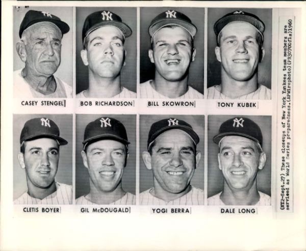 1960 New York Yankees Collective Individual Portraits "The Sporting News Collection Archives" Original Photos (Sporting News Collection Hologram/MEARS Photo LOA) - Lot of 2