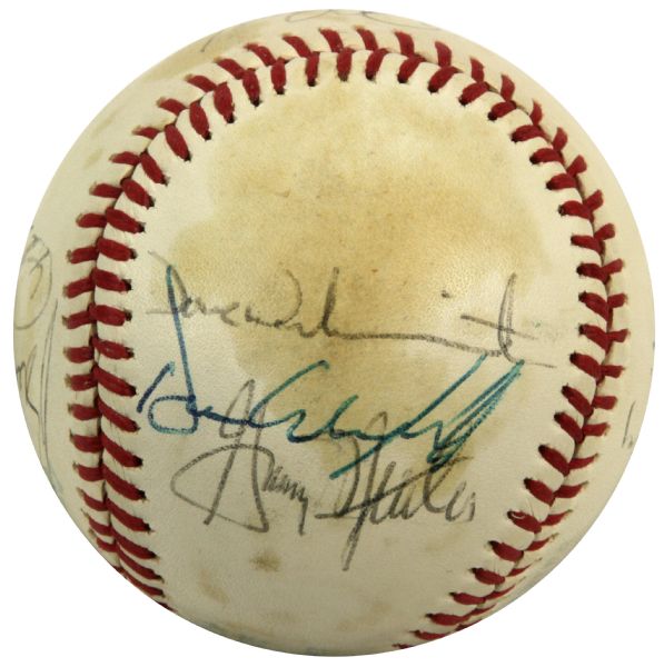 1981 New York Yankees Team Signed OAL (MacPhail) Baseball w/ 11 Sigs. Incl. Reggie Jackson Dave Winfield - JSA 