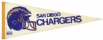 1980s San Diego Chargers Full Size Pennant 