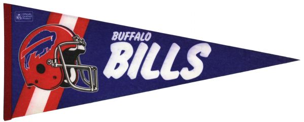 1980s Buffalo Bills Full Size Pennant