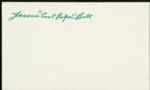 James Cool Papa Bell Signed Index Card - JSA 