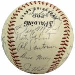 1969 San Diego Padres Team Signed Baseball Incl. 24 Sigs. With Sparky Anderson & Joe Niekro First Year of Padres - JSA 