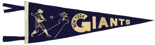 1940s New York Giants 26 1/2" Pennant 