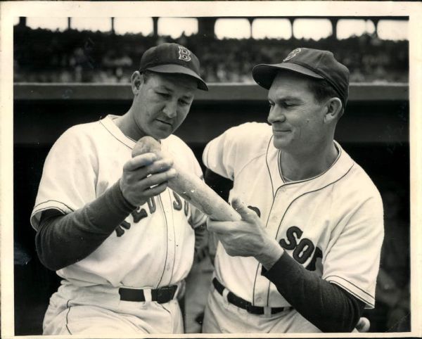 1946 Rudy York Pinky Higgins Boston Red Sox "The Sporting News Collection Archives" Original Photo (Sporting News Collection Hologram/MEARS Photo LOA)