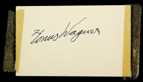 Honus Wagner Pittsburgh Pirates Signed Cut - JSA 